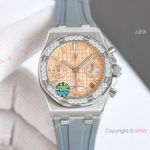 Super Clone Audemars Piguet Royal Oak Offshore Lady 37 Salmon Dial with Diamond-set